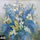 Nummer 448: Riddersporen met witte lelies. Klik voor een vergroting.